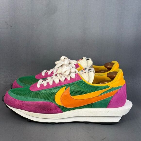 Nike LD Waffle sacai Pine Green athletic sneaker shoes men’s size 15 - Picture 3 of 8